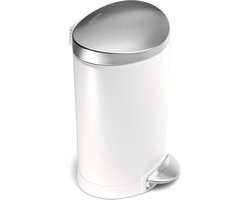 Simplehuman  Semi-round Prullenbak - 6 l - Mat RVS