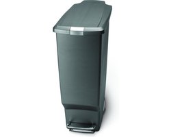 Simplehuman Slimline Prullenbak - 40 l - Kunststof - Antraciet