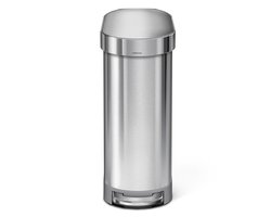 Simplehuman Slimline prullenbak - 45 l - Zilver