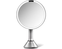 Simplehuman - Spiegel met Sensor 20 cm 5x Vergroting Tru Lux & Touch Control - Zilver - Roestvast Staal