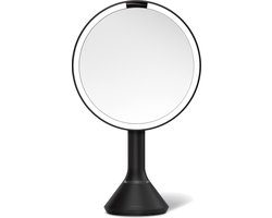 Simplehuman - Spiegel met Sensor Ø 20 cm 5x Vergroting Tru Lux & Touch Control - Zwart - Staal