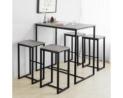 Simpletrade Bartafel - Tuinset - Grijs - 100x96x60 cm