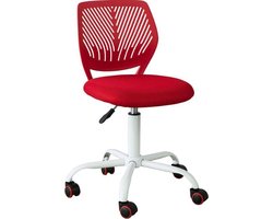 Simpletrade Bureaustoel - Ergonomische bureaustoel - Voor jongeren - In hoogte verstelbaar - Rood