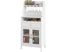 Simpletrade Dessoir - Kast - Glazenhouder - 1 lade - 56x128x35 cm