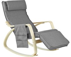 Simpletrade Schommelstoel - Ligstoel - Verstelbaar voetensteun - Afneembare hoes - 56x90x80 cm