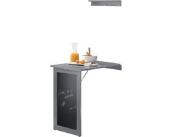 Simpletrade Wandtafel - Inklapbaar - Tekentafel - Multifunctioneel - MDF - Grijs - 50x75x76 cm
