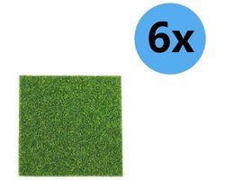 Simuleren van gazon-6 stuks kunstmatig gazon-kunstmatig gazon kussen-micro tuin decoratie-speelgoedhuis decoratie-realistische valse gras tapijt-voor DIY speelgoedhuis tuin en torf micro-15*15cm-Type A