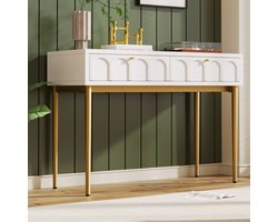 SINGULARITY Kaptafel - Met 2 laden - H 76,5 cm - Wit -H76,5/B100/D45 cm