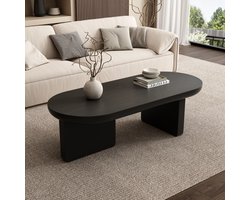 SINGULARITY Salontafel - 119,7 × 49,8 × 35,5 cm - Zwart - minimalistisch - ovaal - MDF-materiaal