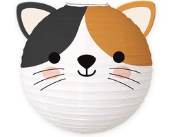 Sint Maarten Lampion Kind Treklampion Sint Maarten Dierenhoofdjes Jungle Feest Verjaardag Versiering Kat - 1 Stuk