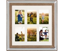 SINTA - Fotolijst Voor 6 - Zilver - Staand, Liggend - 50 cm - Glas