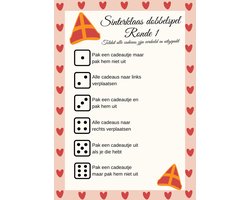Sinterklaas dobbelspel - A4 papier - XL foam dobbelsteen groen - kookwekker - pakjesavond