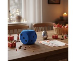 Sinterklaas dobbelspel - A4 papier - XL foam dobbelsteen groen - kookwekker - pakjesavond