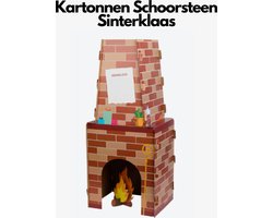 Sinterklaas Schoorsteen - Sinterklaas decoratie - Sinterklaas Pakjeshaard - Kartonnen schoorsteen - Pakjesavond
