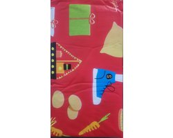 Sinterklaas tafelkleed - rood tafellaken - sint en piet tafel kleed 5 december decoratie - 120 x 180 cm - herbruikbaar