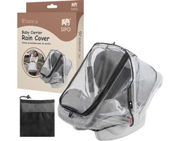 SIPO Regenscherm voor Autostoeltje - Waterdichte Beschermhoes voor Maxi-Cosi en Kinderwagen - Transparant - Universeel Model - EVA Materiaal - Regenhoes Kinderstoel -