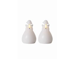 Sirius Home 80830, Lichtdecoratie figuur, Wit, 2 gloeilamp(en), Batterij/Accu, 100 mm, 65 mm