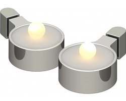 Sirius Home Amalia Tealight LED - chroom - 2 stuks