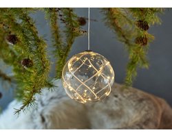 Sirius Home - Kerstbal - Vein Ball Lichtdecoratie - Figuur Bal - Transparant Kerst Decoratie - 10 lampen LED