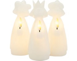 Sirius Home, Lichtdecoratie figuur, Wit, Wax, Maria set 3 st