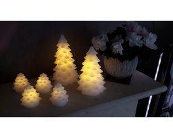 Sirius kerstboompjes met LED verlichting - SET van 6 stuks (incl. Remote Controller + 4 batterijen)
