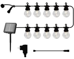 Sirius Lucas Clear Startset Solar en Transformer – Lichtsnoer Buiten 10 lampjes – Tuinverlichting Transparante Lampjes