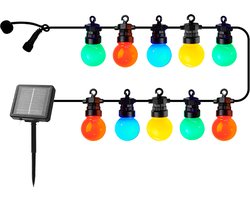Sirius Lucas Solar - Start set - Inclusief Solar Panel! - Voor binnen en buiten! - Uitbreidbaar systeem - 10 LED's - 4 kleuren - Tuinverlichting op zonne-energie - Tuinverlichting