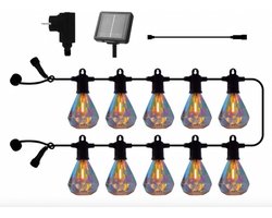 Sirius Marcus Lichtsnoer Buiten – Startset 10 Diamantlampjes – Priklicht Tuinverlichting – Clear – Zonnepaneel & Transformator