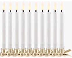 Sirius Sille Kalenderkaars Kerstbomen 10-delige set Wit