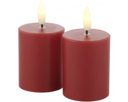 Sirius - Sirius Sille Mini LED kaars 2st Ø5xH6.5cm - Rood