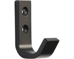 SIRO Kapstokhaak - zwart - aluminium - 5,4 x 3,7 cm - haakje