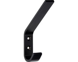 SIRO Kapstokhaak - zwart - aluminium - 7,8 x 1,18 cm - single haakje - jashaken