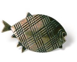 Siro - Meubelknop Vis Rechts 32 x 51 mm Zamac/Brons – Decoratieve Knop voor o.a. Meubels, Lades en Kastjes