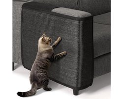 Sisal krabmat voor katten - Meubelbescherming voor banken en stoelen - Zwart