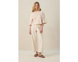 Sissy-Boy - Beige sweater met embroidery