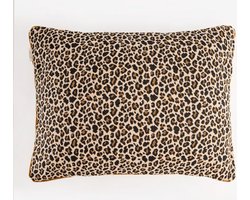 Sissy-Boy - Bruin jacquard kussen - Luxe uitstraling - Panterprint