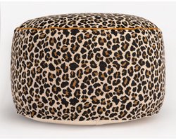 Sissy-Boy - Bruine poef met leopard patroon