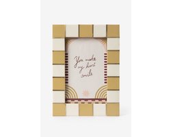 Sissy-Boy - Gele fotolijst met geblokte omlijsting