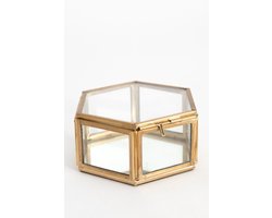 Sissy-Boy - Gouden glazen box hexagon