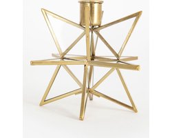 Sissy-Boy - Goudkleurige kandelaar in ster vorm van glas en metaal