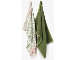 Sissy-Boy - Groene handdoek en theedoek - 100% katoen