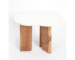 Sissy-Boy - Houten koffietafel met marmer blad klein