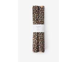 Sissy-Boy - Lichtoranje placemat set met hartjes en leopard print