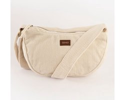 Sissy-Boy - Off white rib cord crossbody tas
