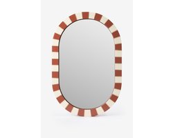 Sissy-Boy - Rode hangspiegel met geblokte omlijsting