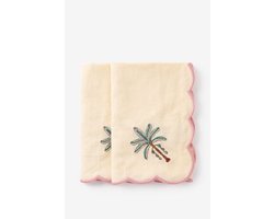 Sissy-Boy - Set van 2 lichtgele servetten met palmboom
