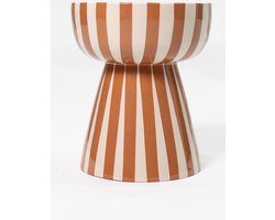 Sissy-Boy - Terracotta gestreepte mushroom bijzettafel
