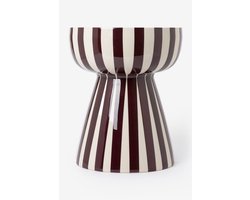 Sissy-Boy - Terracotta gestreepte mushroom bijzettafel
