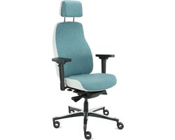 Sit And Move Therapod X2 HR Hoofdsteun - Azure/Ashgrey Facet Wol - Bureaustoel
