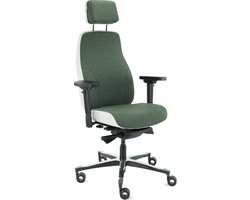Sit And Move Therapod X2 HR Hoofdsteun - Olive/Ashgrey Facet Wol - Bureaustoel